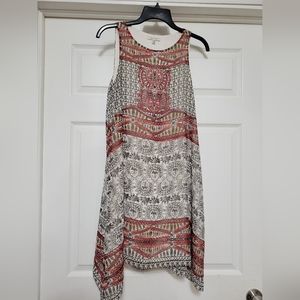 SZ (XS) BURGUNDY/CREAM MAX STUDIO DRESS